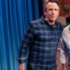 Seth Meyers Late Night with Seth Meyers S12 Blue Checked Shirt