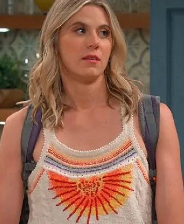 Shop 2025 TV-Series Leanne S01 Josie Murphy White Embroidered Top