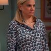 Shop Carol TV Series Leanne 2025 Kristen Johnston Geometric Print Shirt