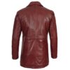 Mens Maroon Leather Coat