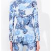 Emily In Paris S5 Lily Collins Blue Printed Blazer Shop Now