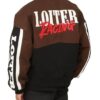 Loiter Racing Varsity Brown Jacket
