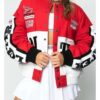 Loiter Motor Sport Letterman Varsity Red Jacket