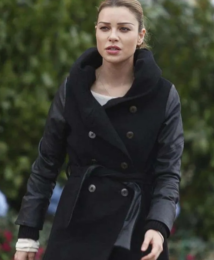 Shop Lauren German TV Series Lucifer Chloe Decker Black Wool Coat