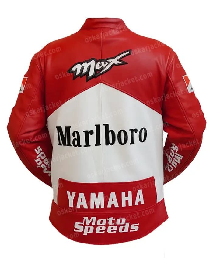 Get Marlboro Yamaha Red Genuine Leather Jacket