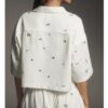 Shop Melissa Grelo White Crystal Embellished Shirt