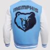 Memphis Grizzlies Varsity Blue and White Jacket