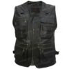 Mens 10 Pockets Military Utility Vest - Black