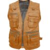 Mens 10 Pockets Military Waistcoat Work Utility Beige Vest