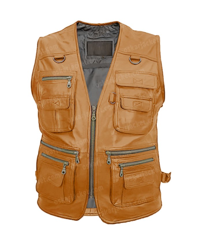 Mens 10 Pockets Military Waistcoat Work Utility Beige Vest