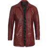 Leather Maroon Coat For Men’s