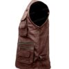 Mens 10 Pockets Military Coffe Brown Utility Vest