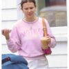 Millie Bobby Brown East Hampton Mother Pink Sweatshirt