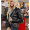Morgan Nicole Zipperlen Black Leather Jacket