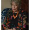 Phyllis Logan TV Series Murder Most Puzzling 2025 Cora Felton Floral Maxi Multicolor Coat Get in Sale