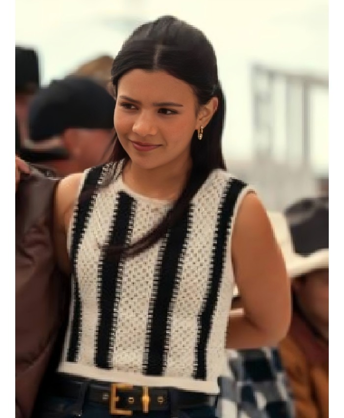 Nikki Rodriguez My Life With The Walter Boys Striped Knit Tank Top