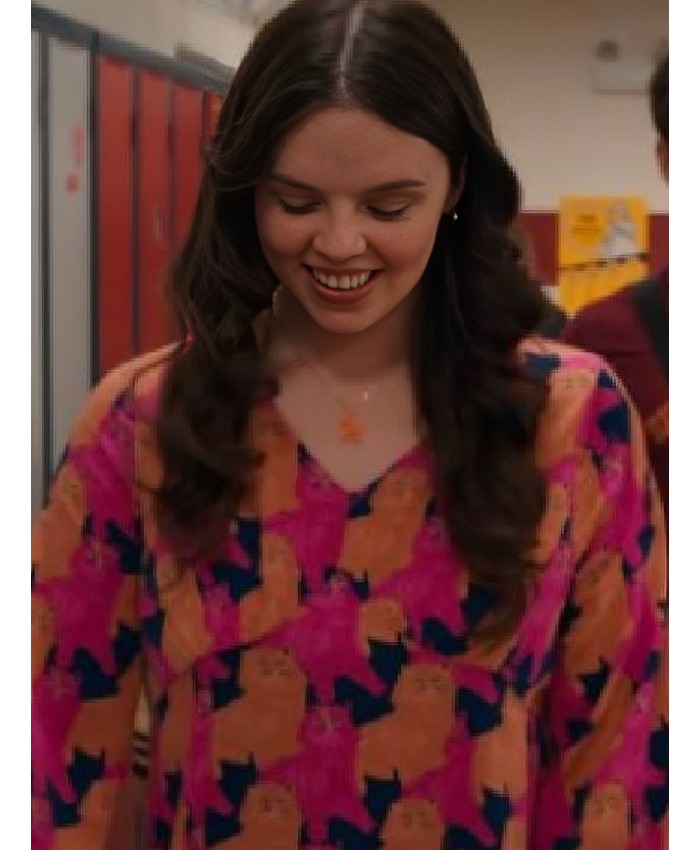 Ellie O’Brien My Life With The Walter Boys Cat Printed Dress