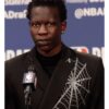 Bol Bol NBA Draft Silver Spider Web Black Suit