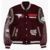 Motto 3.0 NCCU Eagles Maroon WoolLeather Varsity Jacket