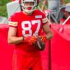 Shop NFL Kansas City Chiefs Training Camp Travis Kelce 87 Football Jersey In Red