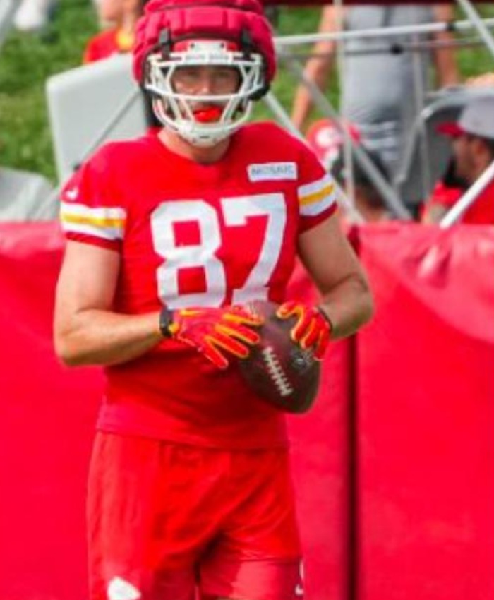 Shop NFL Kansas City Chiefs Training Camp Travis Kelce 87 Football Jersey In Red