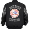 NY Yankees Black Out Vintage Logo Varsity Jacket