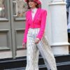 NYC Elsbeth Carrie Preston Pink Tweed Blazer