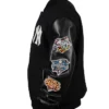 New York Yankees Black Out Varsity WoolLeather Black Jacket