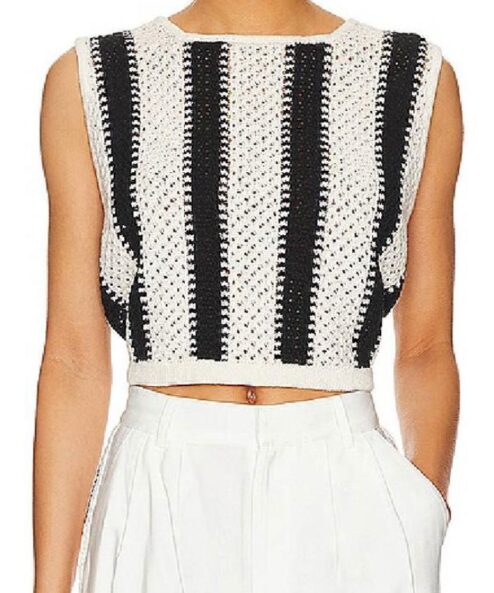 My Life With The Walter Boys 2025 Nikki Rodriguez Striped Knit Tank Top