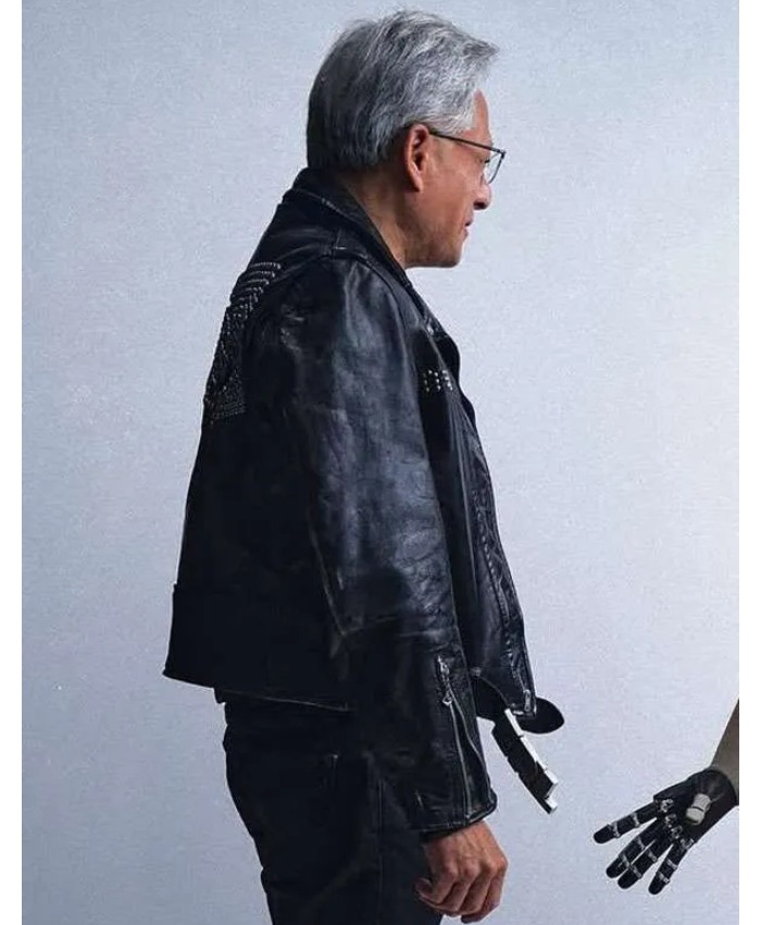 Jensen Huang Leather Jacket