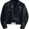 Jensen Huang Leather Black Jacket