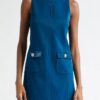 TV Series Only Murders In The Building S05 Selena Gomez Blue Sleeveless Mini Dress