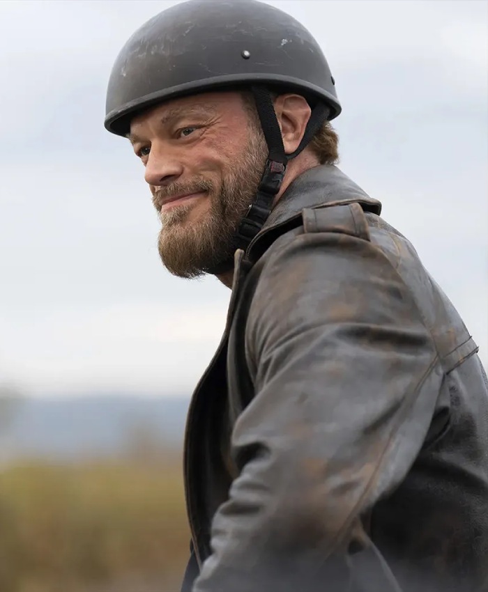 Adam Copeland TV Series Percy Jackson and the Olympians Ares Leather Trench Coat