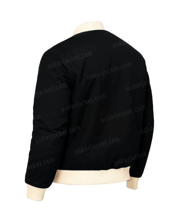 Philadelphia Eagles Bomber Cotton Twill Full-Zip Black Jacket