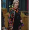 Murder Most Puzzling 2025 Phyllis Logan Floral Coat