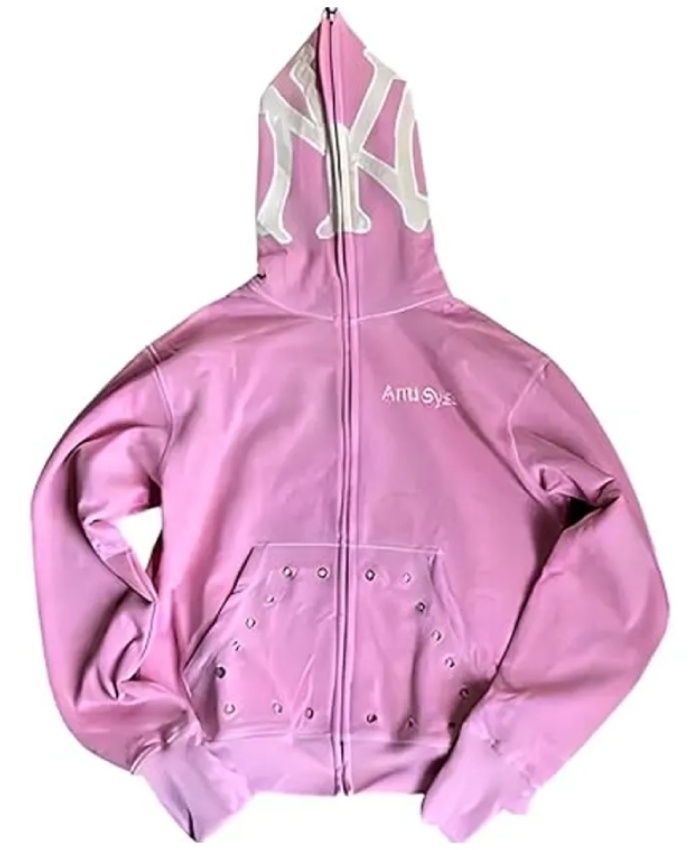 Shop Pink Anti System Hoodie