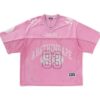 Unisex - Pink Line Camo Multi Logo Relaxed Fit Football Jersey