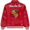 Porsche Racing Red Leather Jacket