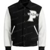 Buy This 90’s Providence Friars Black and White Varsity WoolLeather Jacket