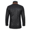 Men’s Black Quilted Leather Coat