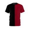 Unisex - Red And Black Color Block Shirt