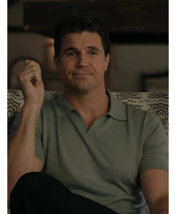 Upload Robbie Amell Grey Polo Shirt Shop Now