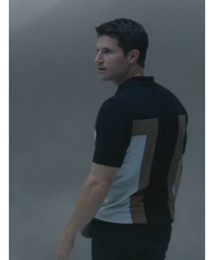 Upload Robbie Amell Colorblocked Polo Shirt