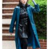 Selena Gomez Only Murders in the Building S5 Blue Leather Coat