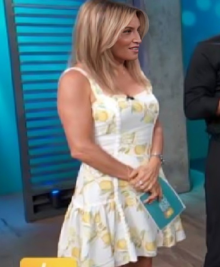 Access Daily 2025 Kit Hoover White Lemon Print Mini Dress