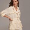 Shop TV Series Beyond the Gates 2025 Anita Dupree Belted Utility White Jacket