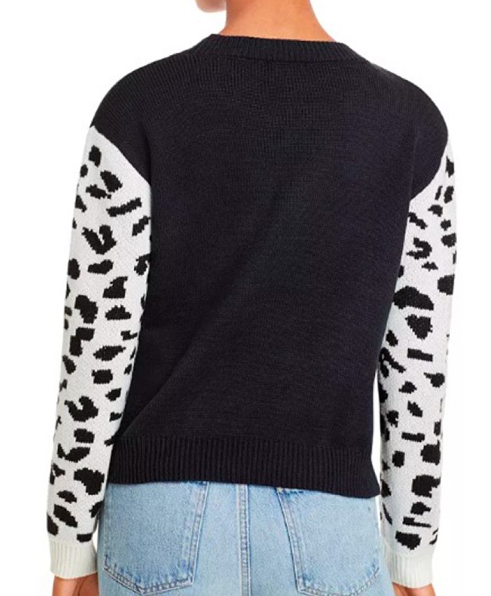 Buy Celebrity IOU 2025 Tyra Banks Leopard Sleeve Sweater