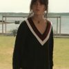 Emily Alyn Lind TV Series We Were Liars 2025 Cadence Sinclair Eastman Cable Knit Sweater