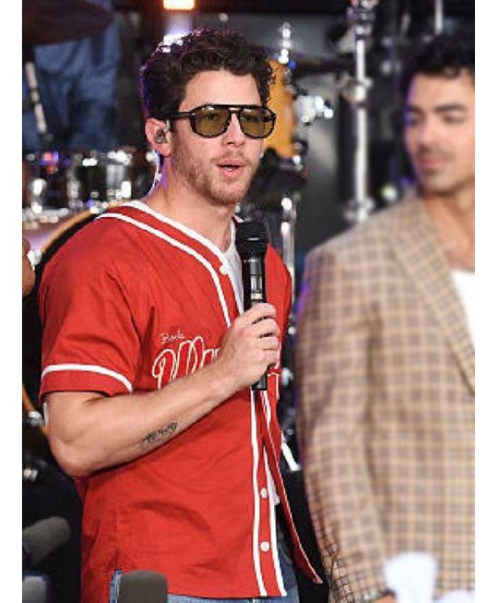 Nick Jonas of Jonas Brothers Performance NBC Today Red Jersey