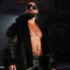Seth Rollins Monday Night RAW Black Leather Fur Jacket